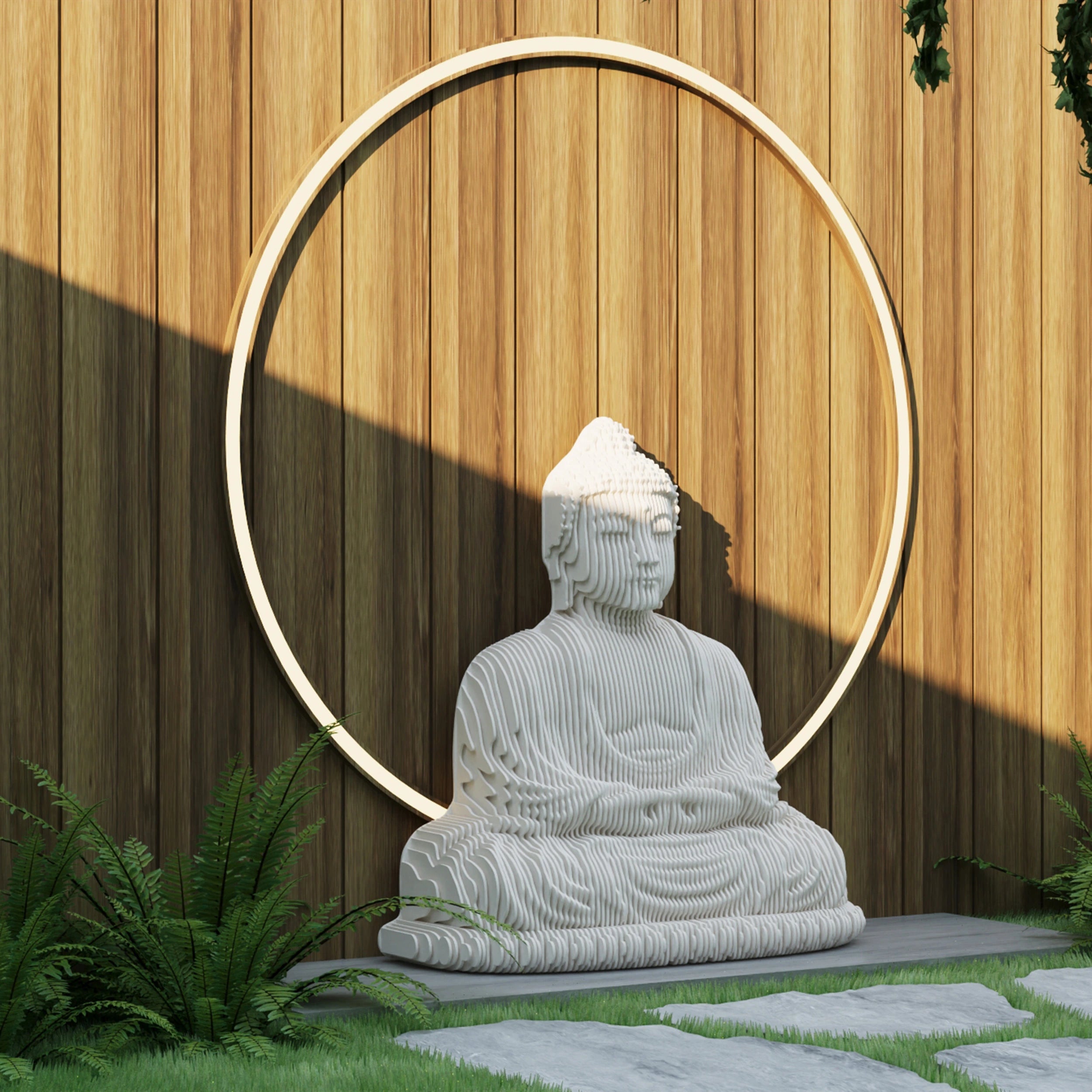 Modern 3D Buddha Wall Sculpture  3D Wall Art.